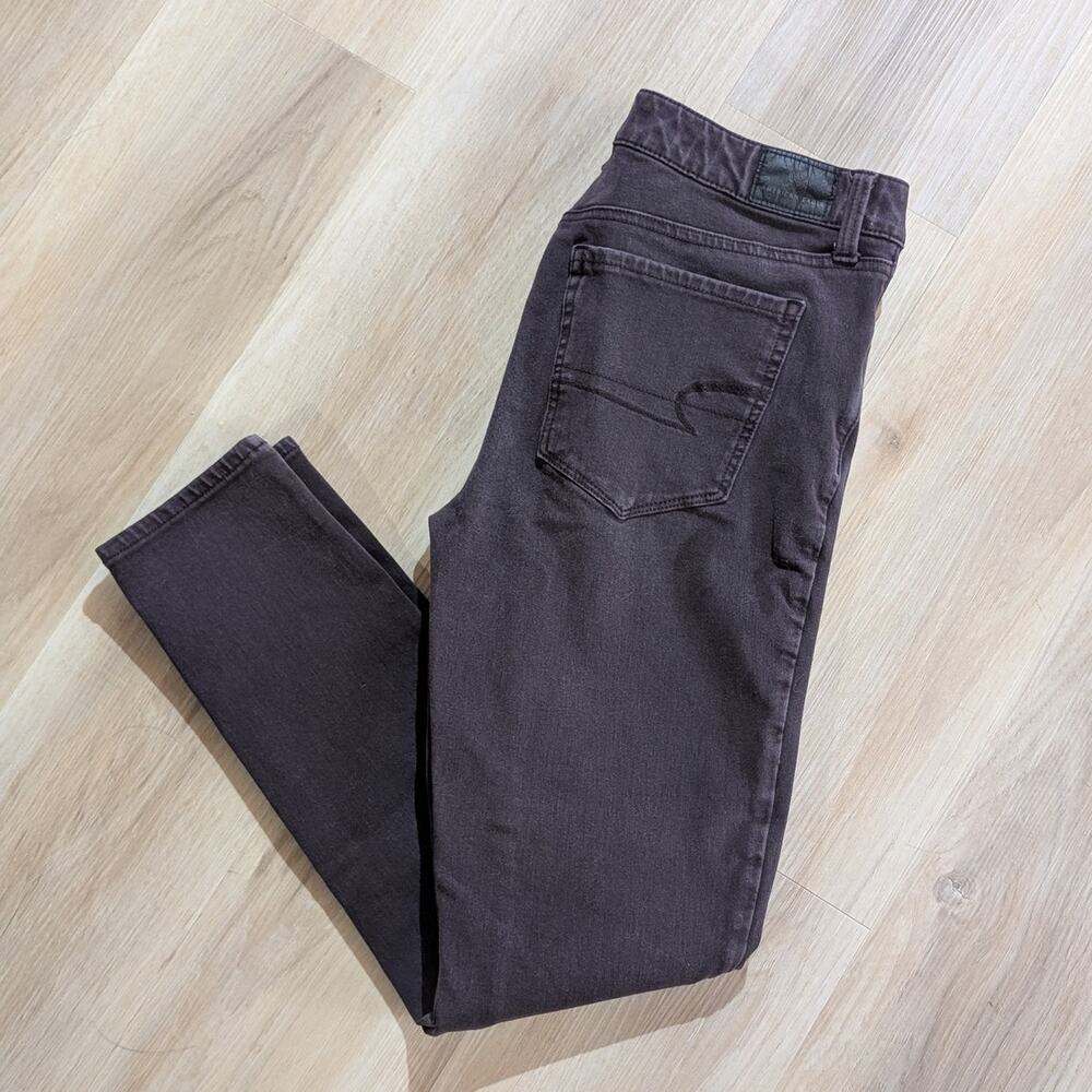 American Eagle | Skinny Dark Purple Hi-Rise Jegging Stretch Jeans | Size 10